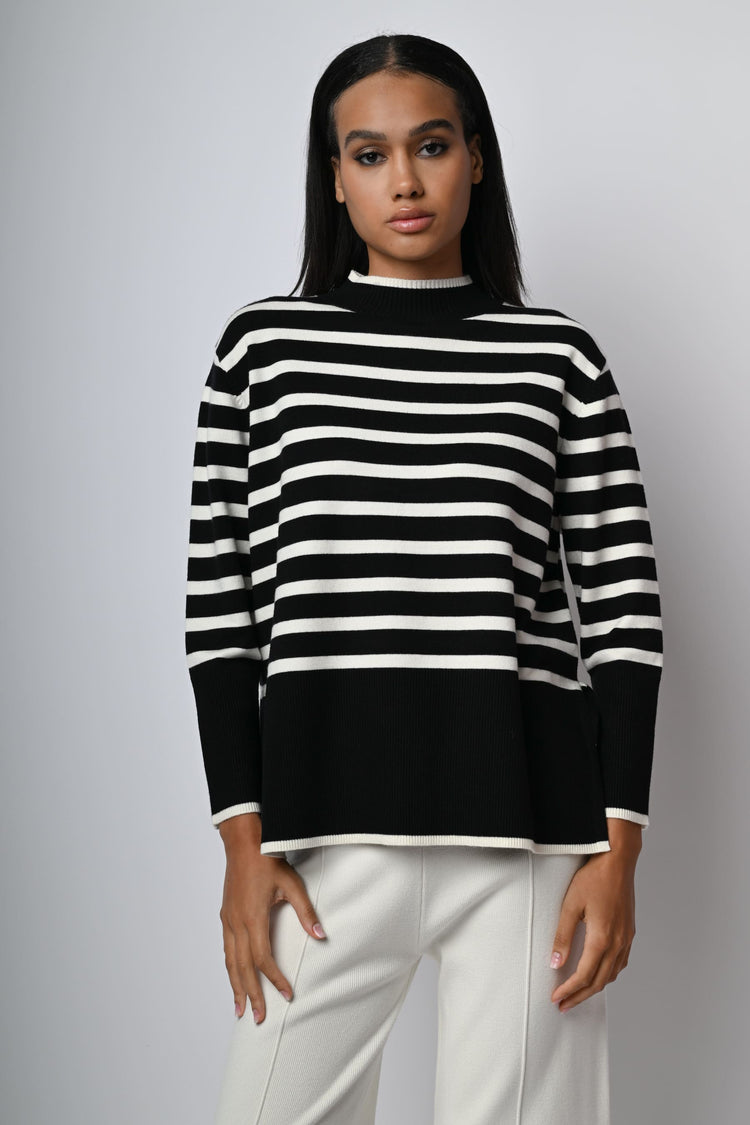 Pull misto viscosa a righe