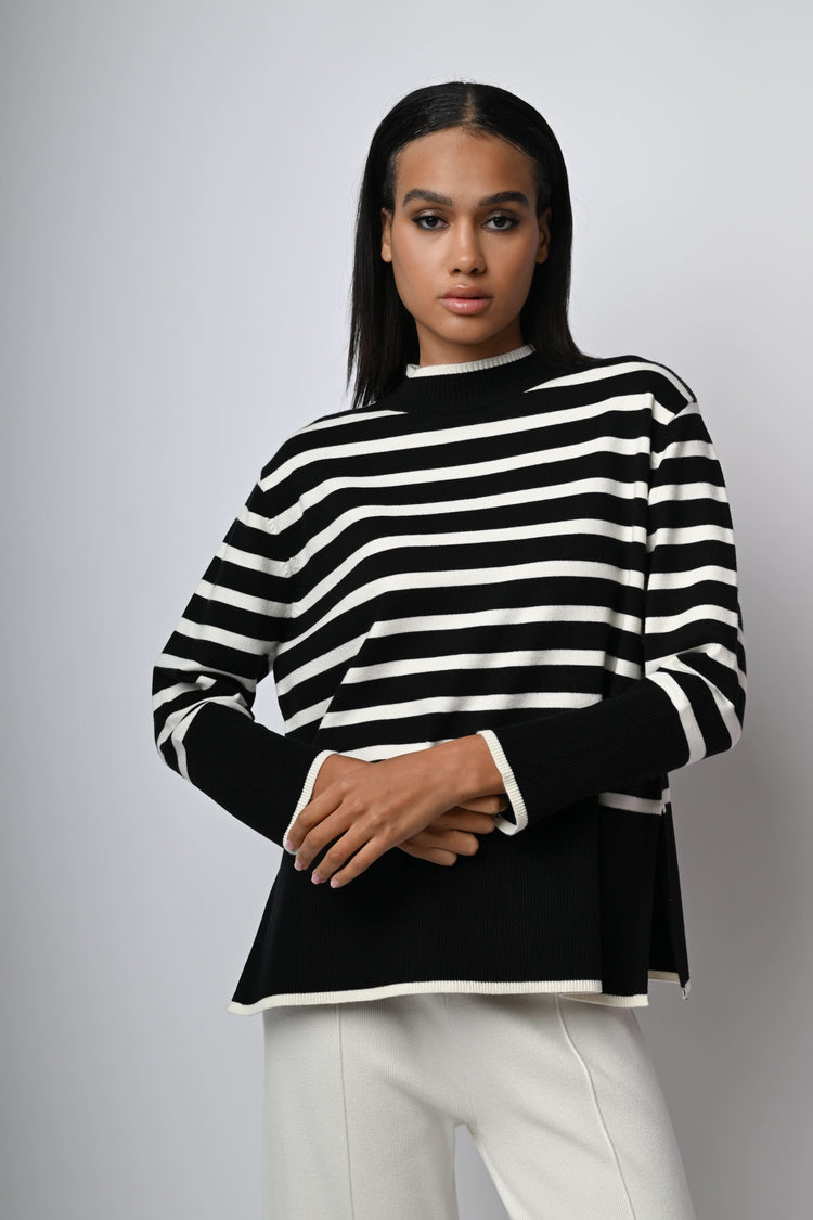 Pull misto viscosa a righe