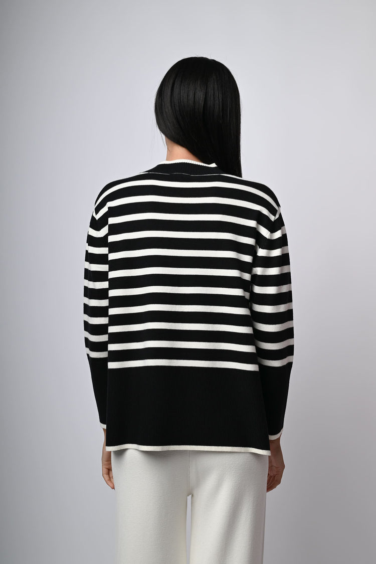 Pull misto viscosa a righe