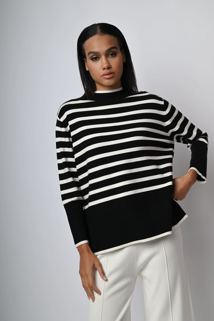 Pull misto viscosa a righe