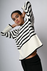 Pull misto viscosa a righe