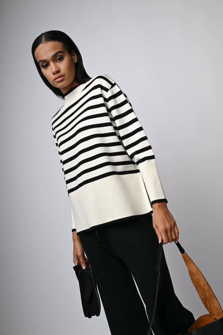 Pull misto viscosa a righe
