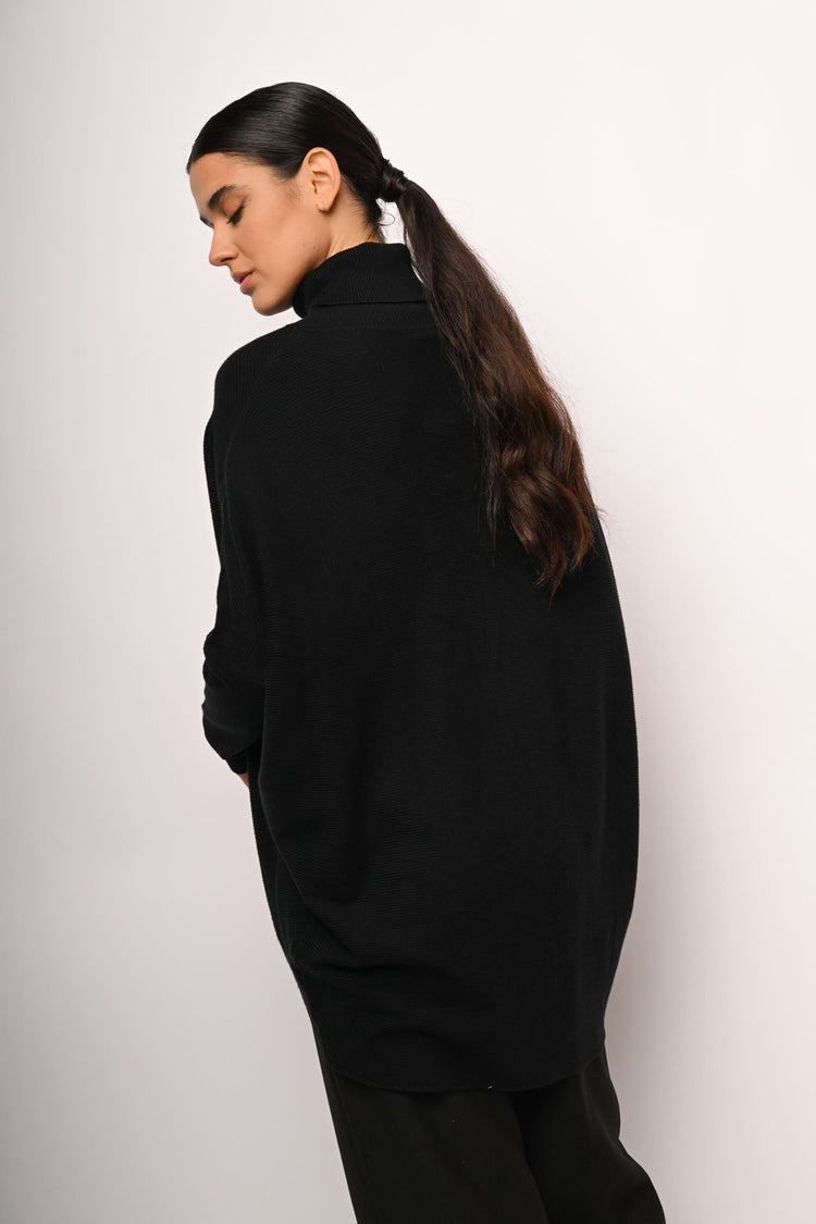 Dolcevita oversize in maglia lurex