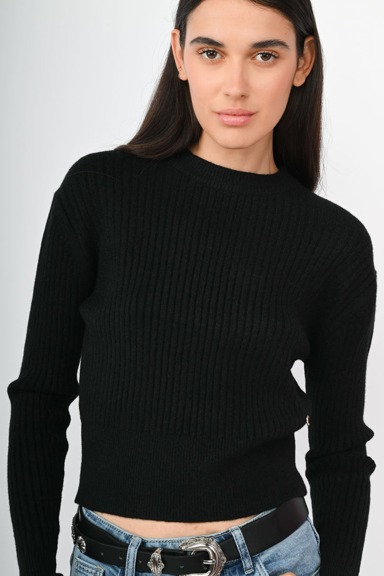 Maglia collo lupetto con ciondolo