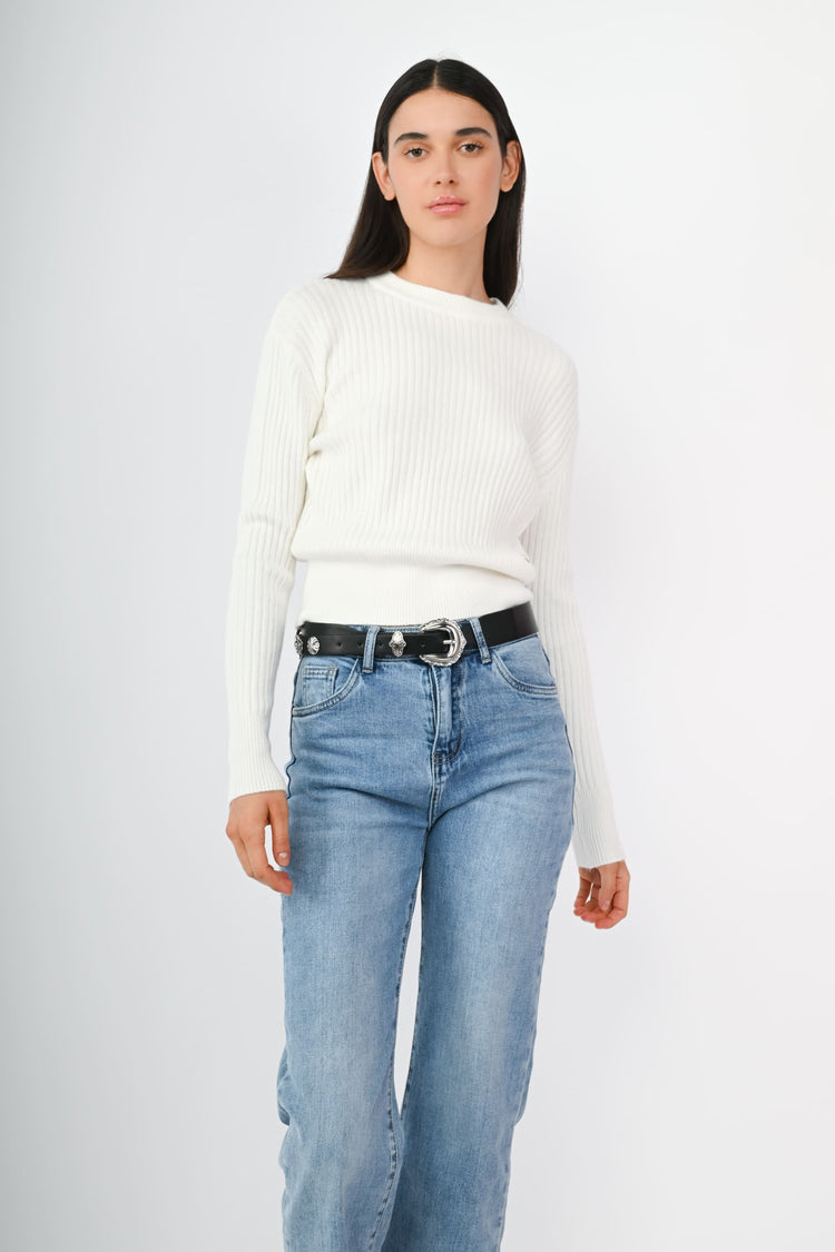 Maglia collo lupetto con ciondolo