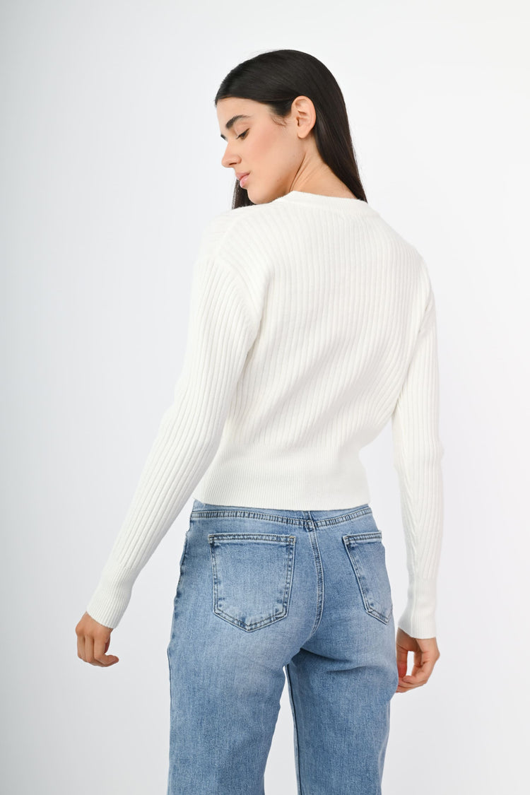 Maglia collo lupetto con ciondolo