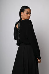 Pull con fiocco sul retro