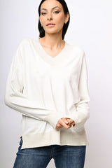 Pull oversize con profili in lurex