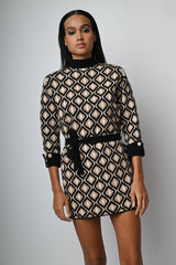 Mini abito in maglia jacquard