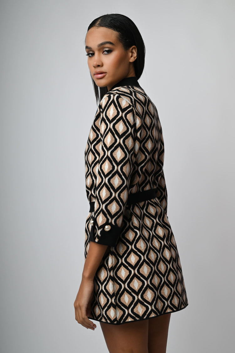 Mini abito in maglia jacquard