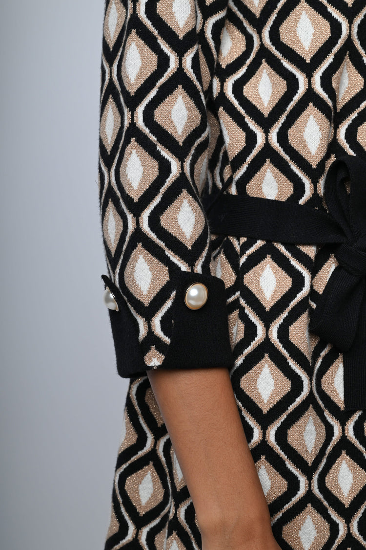 Mini abito in maglia jacquard