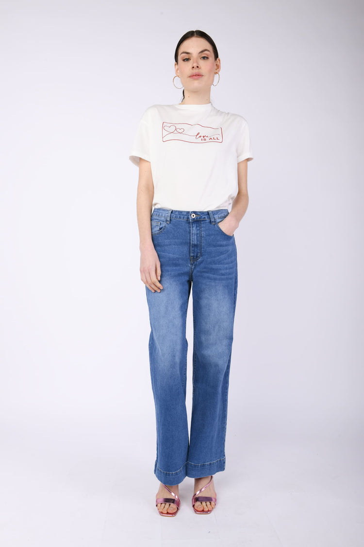 Jeans a gamba ampia