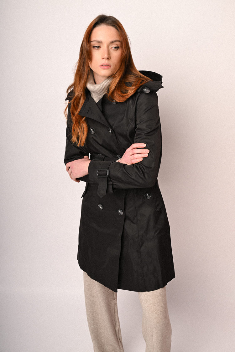Trench basic doppiopetto con cintura