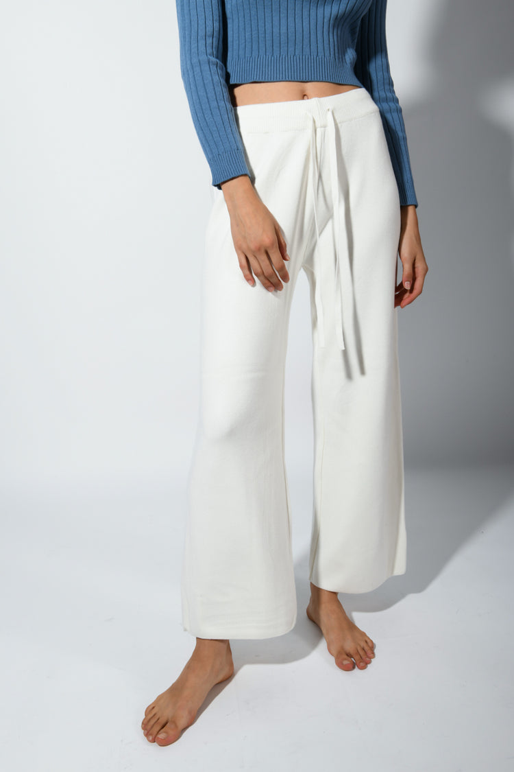 Pantaloni palazzo in maglia