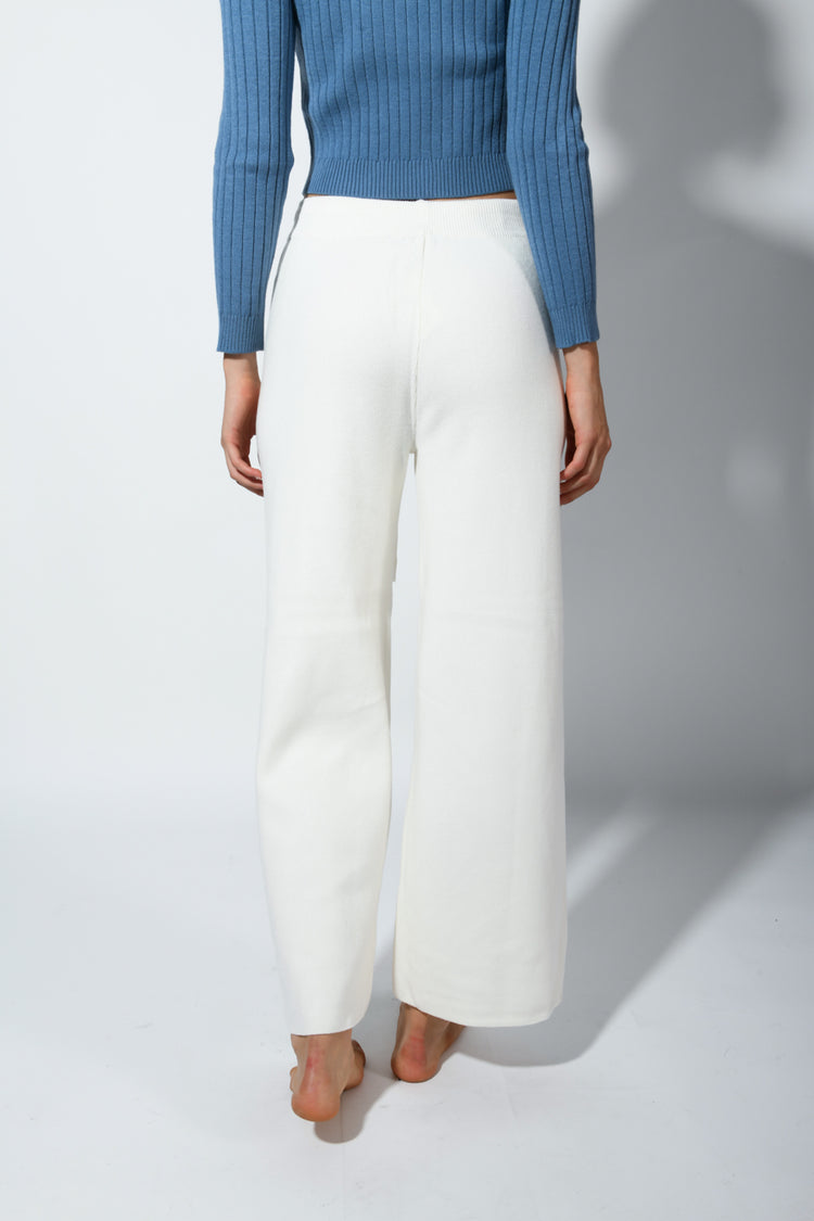Pantaloni palazzo in maglia