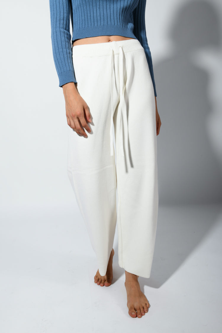 Pantaloni palazzo in maglia