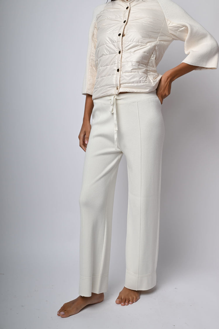 Pantaloni palazzo in maglia