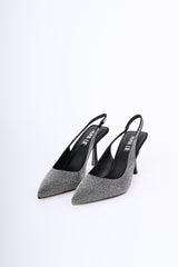 Slingback con decorazione strass