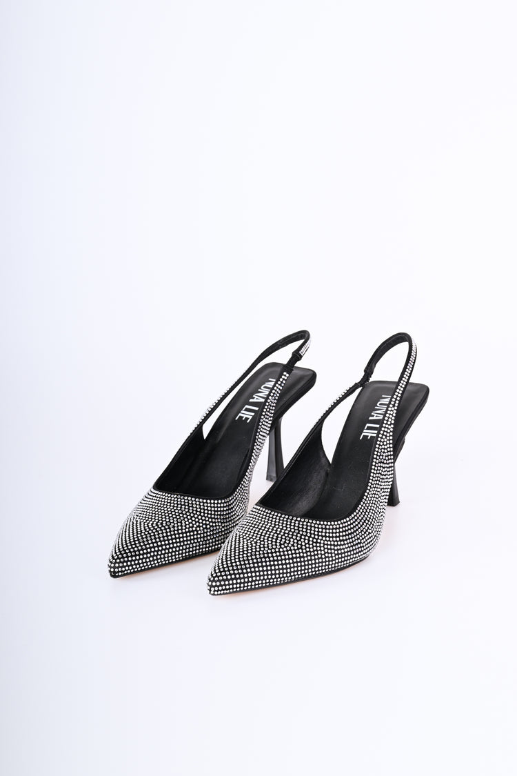 Slingback con decorazione strass
