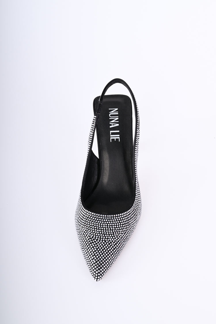 Slingback con decorazione strass