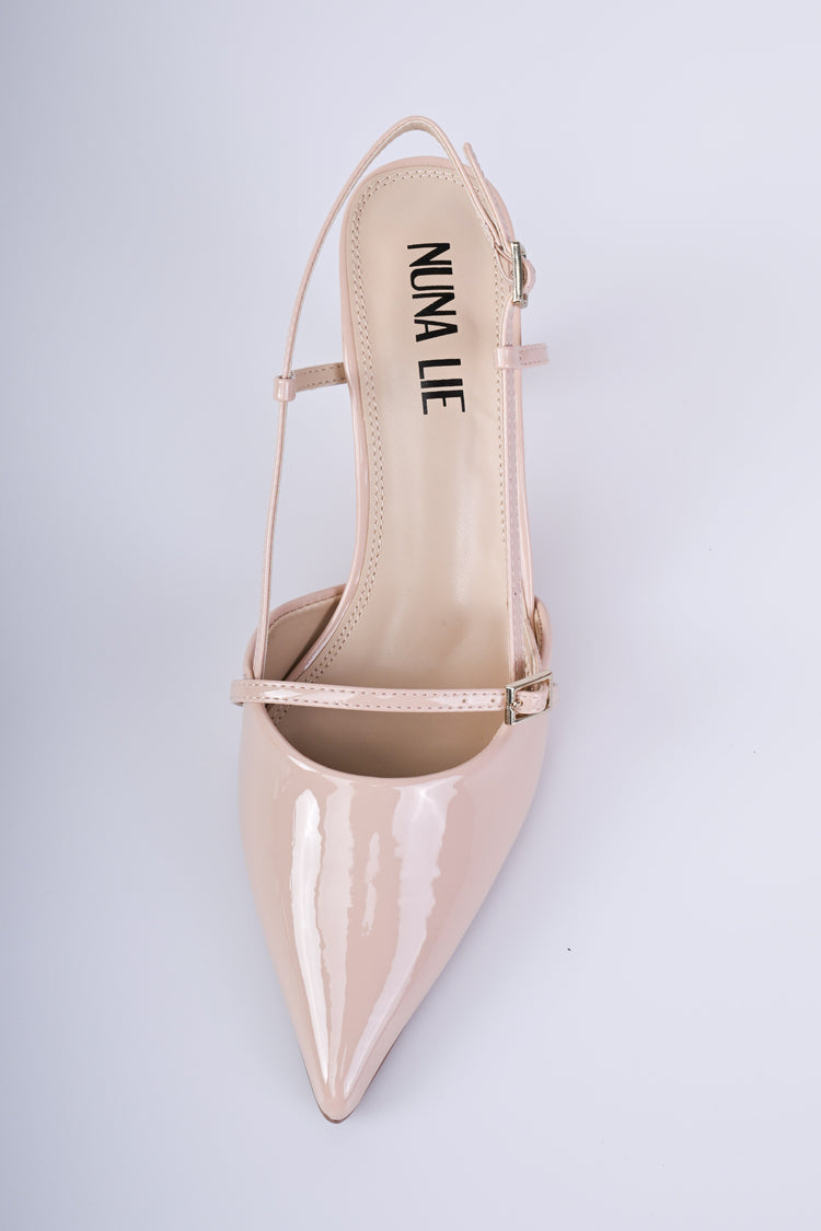 Décolleté slingback con fibbie