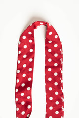 Foulard sottile a stampa pois rosso/bianco