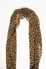 Foulard a stampa animalier beige/multicolor