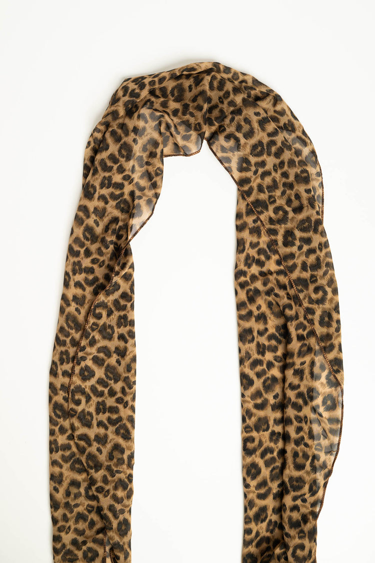 Foulard a stampa animalier beige/multicolor