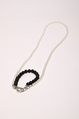 Collana porta-badge con perline