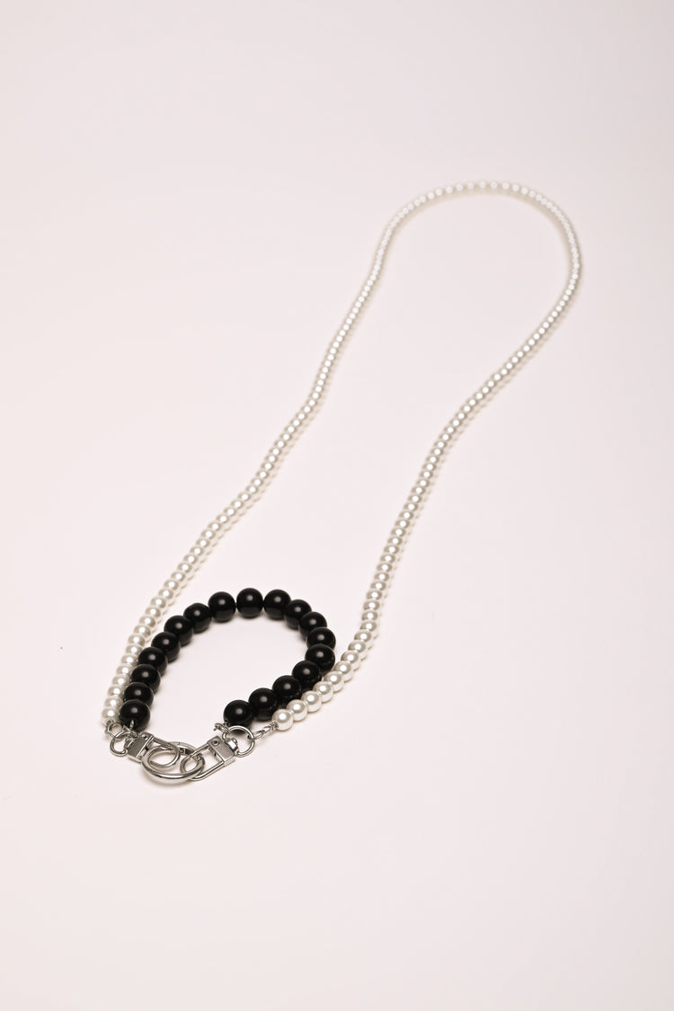 Collana porta-badge con perline