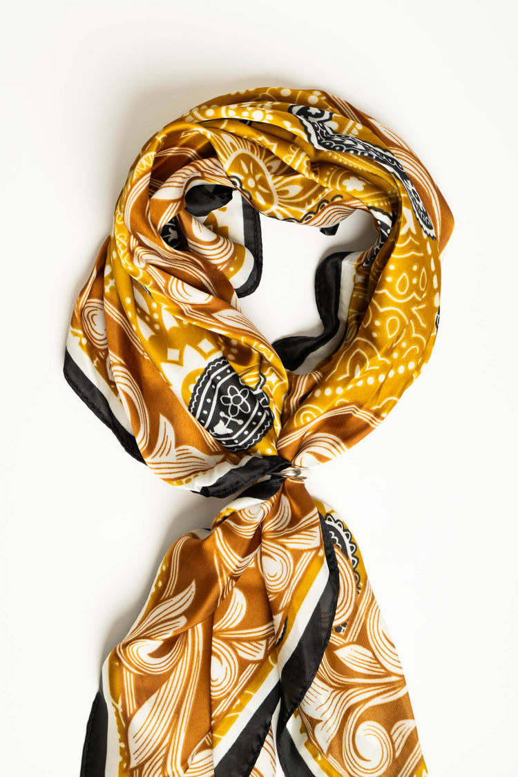 Foulard a stampa etnica multicolor