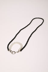Collana porta-badge con perline