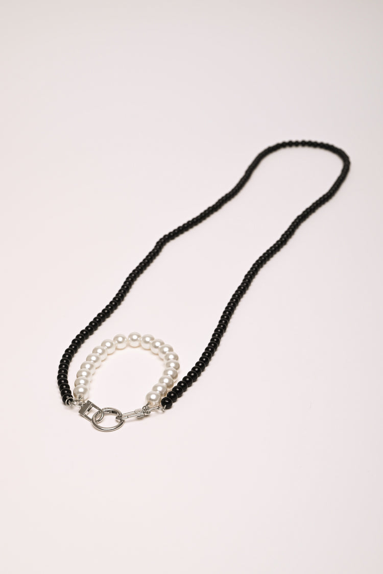Collana porta-badge con perline