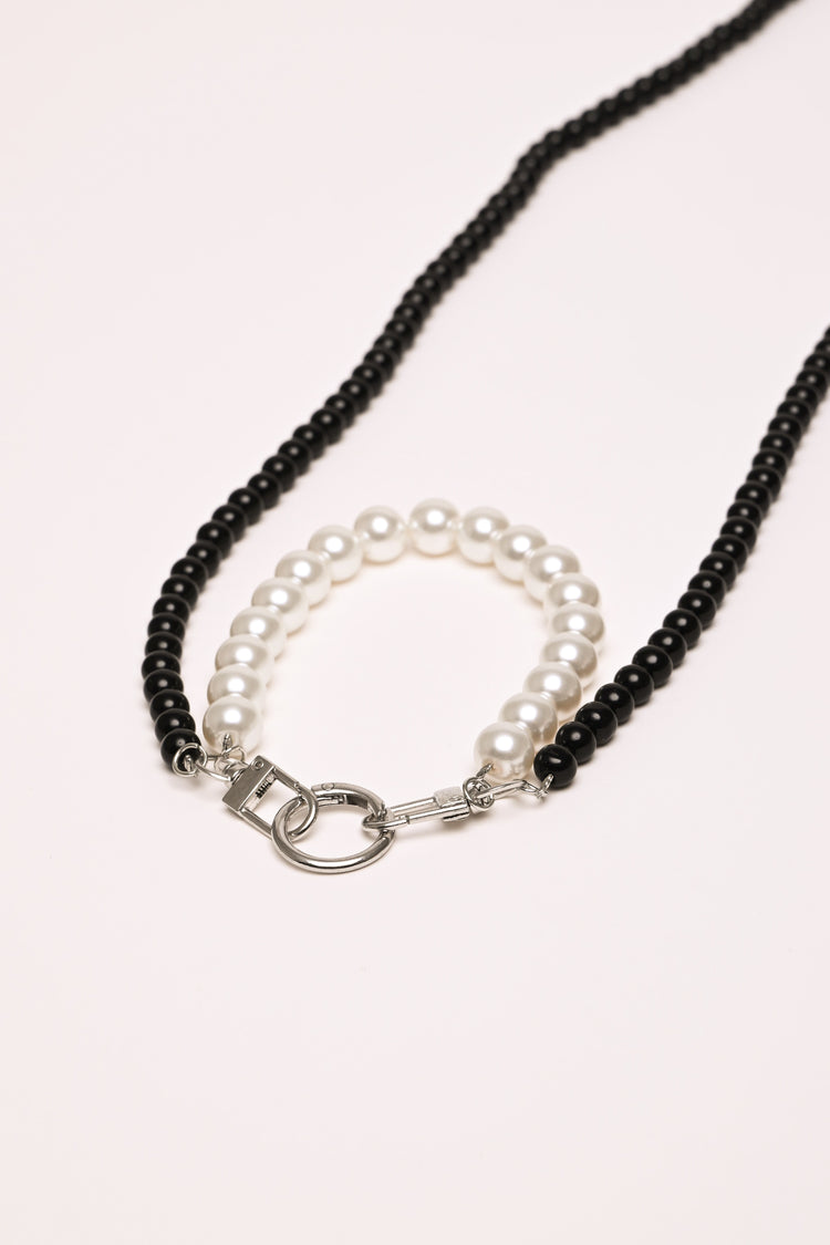 Collana porta-badge con perline