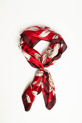 Foulard a stampa foliage multicolor