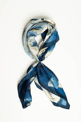 Foulard a stampa floreale blu/multicolor