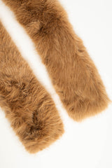 Sciarpa in faux fur cognac