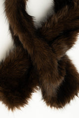 Sciarpa in faux fur ebano