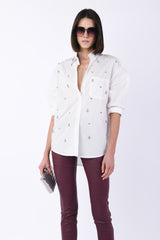 Camicia con decorazione in strass