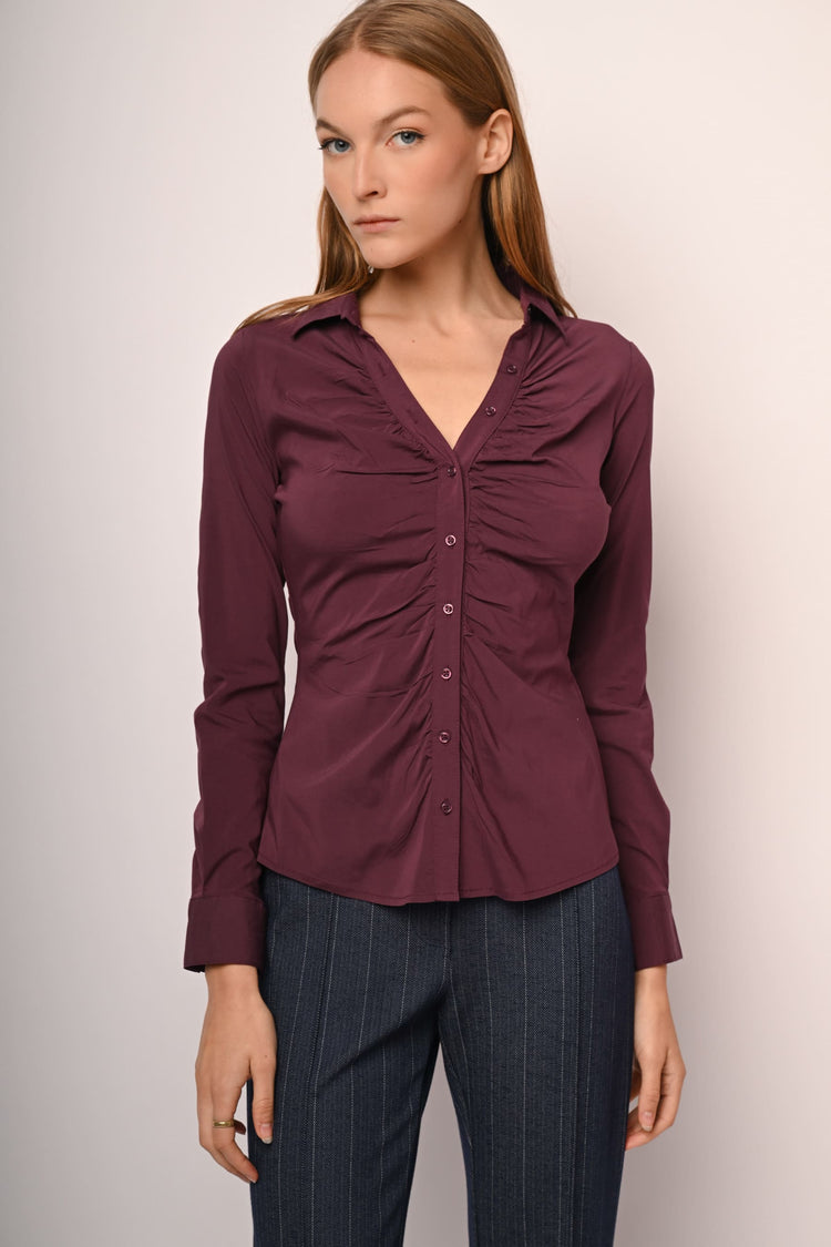Camicia con arricciatura