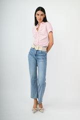 Camicia arricciata misto cotone