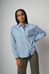 Camicia con perle decorative