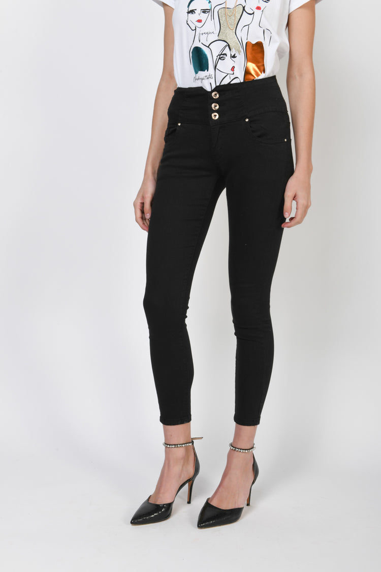 Pantaloni skinny in cotone stretch