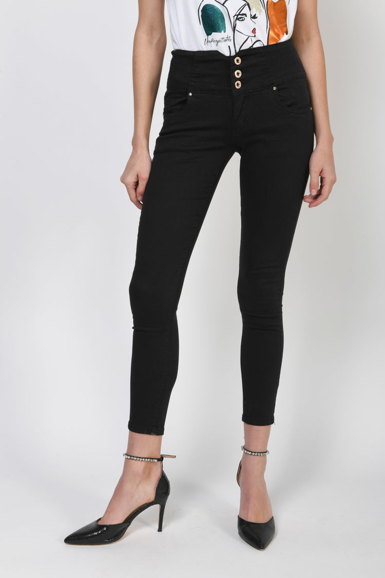 Pantaloni skinny in cotone stretch