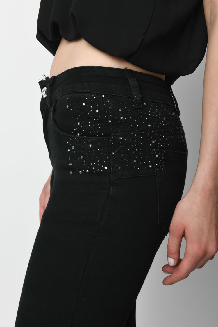 Jeans skinny con strass