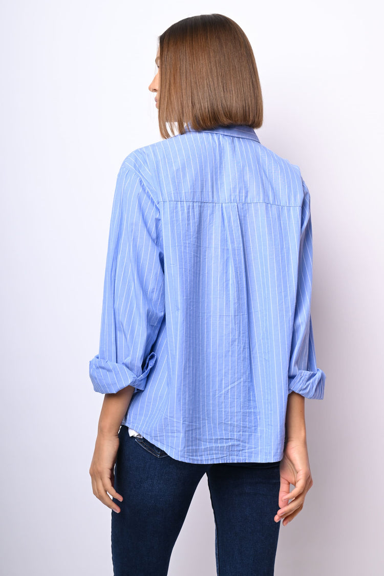 Camicia in cotone gessato