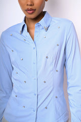 Camicia con decorazione strass