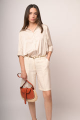 Camicia beige lucida