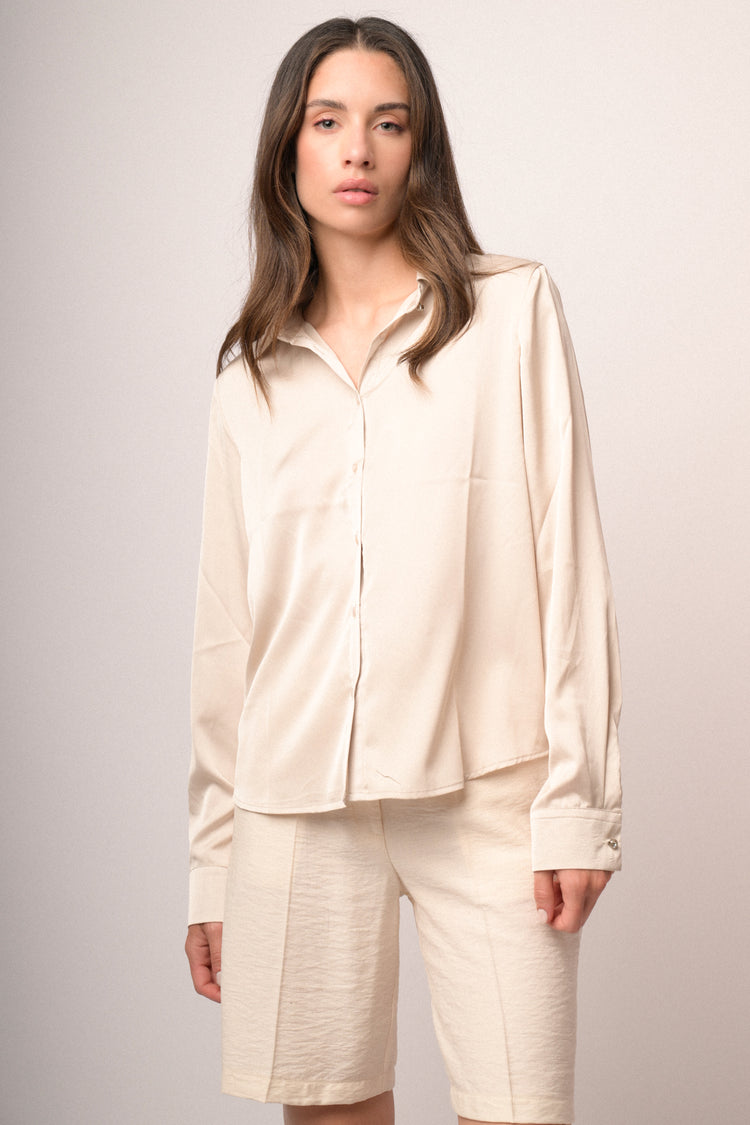 Camicia beige lucida