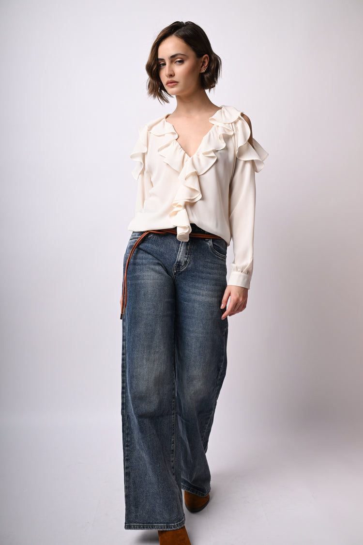 Jeans a gamba ampia